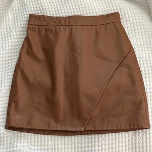 Michelle Mason Leather mini skirt wrap